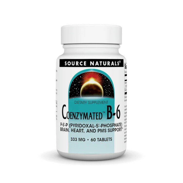 ソースナチュラルズ コエンザイメイテッド ビタミンB-6 333mg 60粒 Source Naturals Coenzymated・Vitamin B-6 333 mg 60 Tablet 【お取り寄せ商品】【合わせて買いたい】