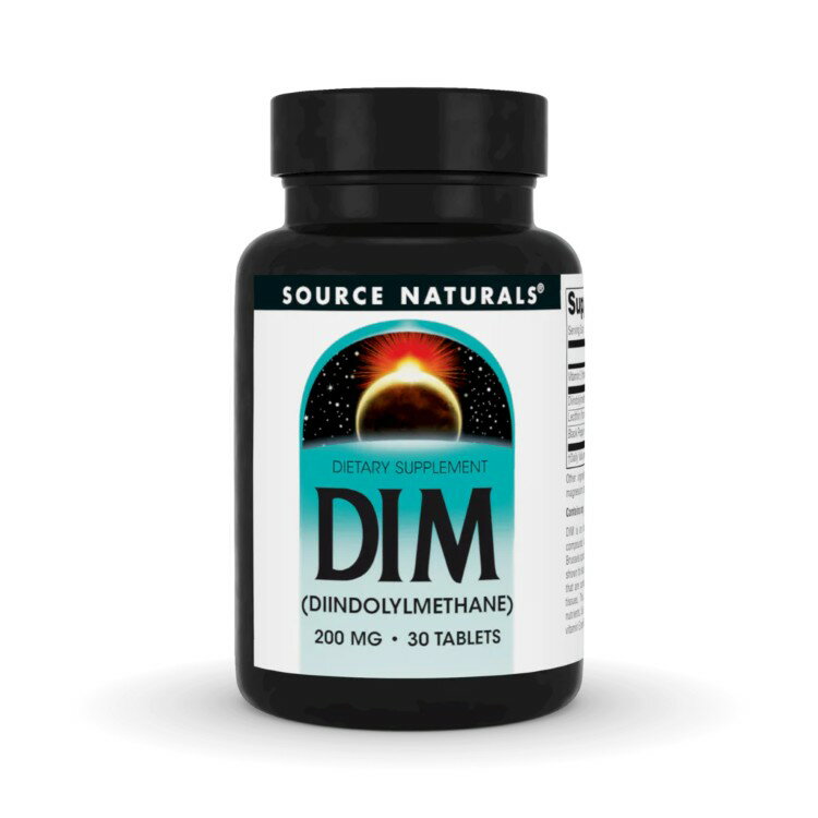 ソースナチュラルズ DIM（ジインドリルメタン）200mg 30粒 Source Naturals DIM 200 mg 30 Tablet 【お取り寄せ商品】【合わせて買いたい】