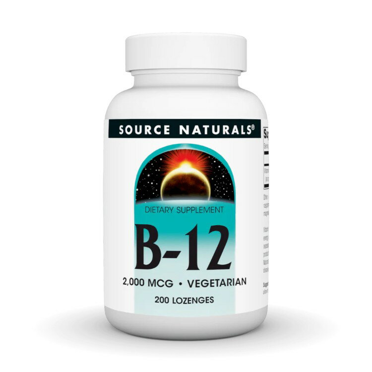 ソースナチュラルズ ビタミンB12 2000mcg 200ロゼンジ Source Naturals Vitamin B-12 2000 mcg 200 Lozenge 【お取り寄せ商品】【合わせて買いたい】