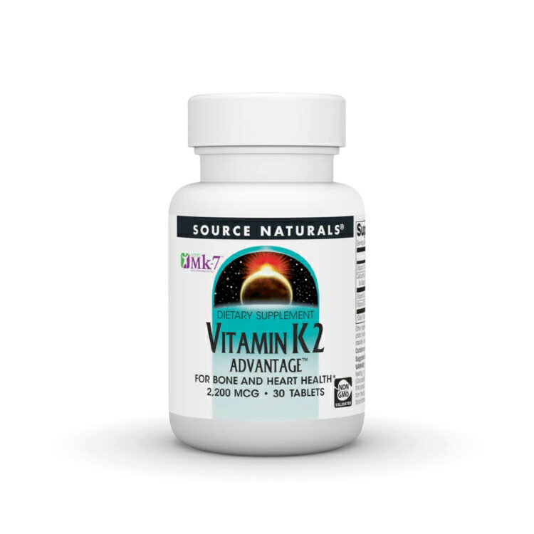 ソースナチュラルズ ビタミンK2アドバンテージ 2200mcg 30粒 Source Naturals Vitamin K2 Advantage 2200 mcg 30 Tablet 【お取り寄せ商品】【合わせて買いたい】