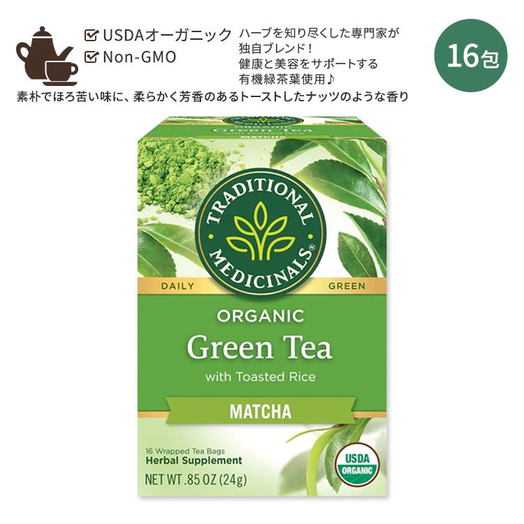 gfBVifBVi I[KjbN O[eB[ uĒ eB[obO 16 24g (0.85oz) Traditional Medicinals Organic Green Tea Matcha with Toasted Rice I[KjbNn[ueB[