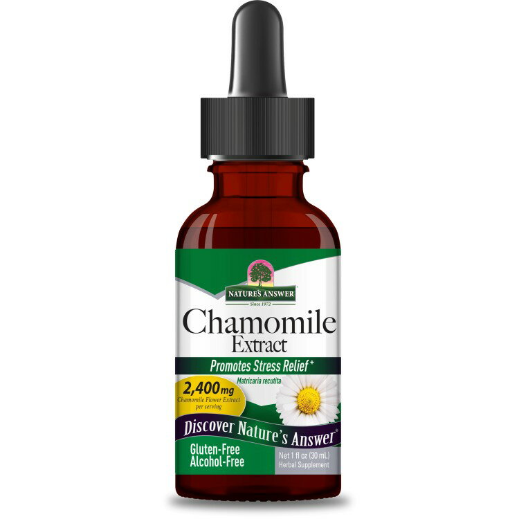 ネイチャーズアンサー カモミールフラワー アルコールフリーエキス 28g NATURE'S ANSWER Chamomile Flowers Alcohol Free Extract 1 OUNCE 【お取り寄せ商品】