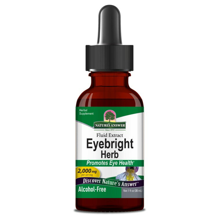 ネイチャーズアンサー アイブライト アルコールフリーエキス 28g NATURE'S ANSWER Eyebright Alcohol Free Extract 1 OUNCE 【お取り寄せ商品】