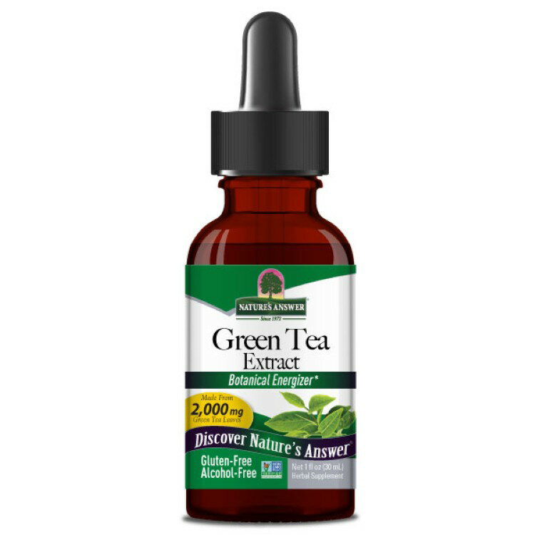 ネイチャーズアンサー グリーンティーエキス アルコールフリーエキス 28g NATURE'S ANSWER Green Tea Extract Alcohol Free Extract 1 OUNCE 【お取り寄せ商品】