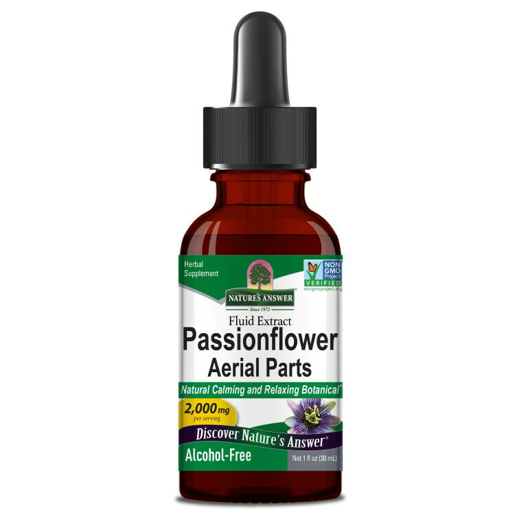 ネイチャーズアンサー パッションフラワー アルコールフリーエキス 28g NATURE'S ANSWER Passion Flower Alcohol Free Extract 1 OUNCE 【お取り寄せ商品】