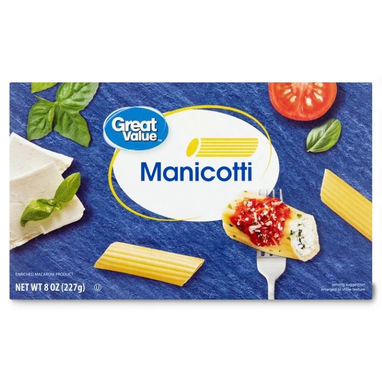 グレートバリュー マニコッティ パスタ 約227g Great Value Manicotti, 8 oz 【お取り寄せ商品】