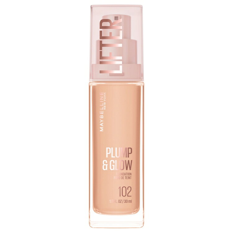 メイベリン リフター プランプ＆グロウ ファンデーション ヒアルロン酸配合 102 ニュートラル Maybelline Lifter Plump & Glow Foundation, Hyaluronic Acid, 102 Neutral 【お取り寄せ商品】