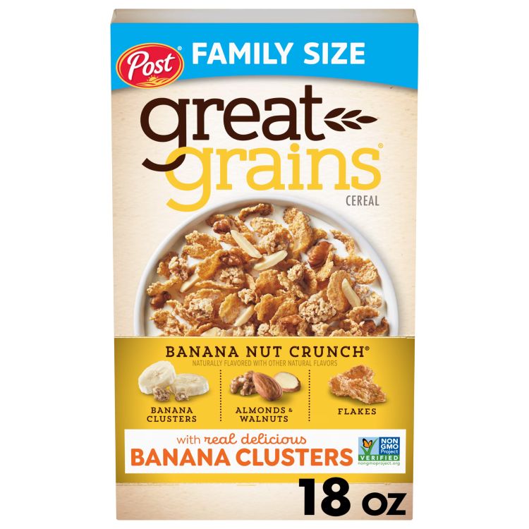 ポスト グレートグレインズ バナナナッツクランチシリアル 510g Post Great Grains Banana Nut Crunch Cereal 18 oz …