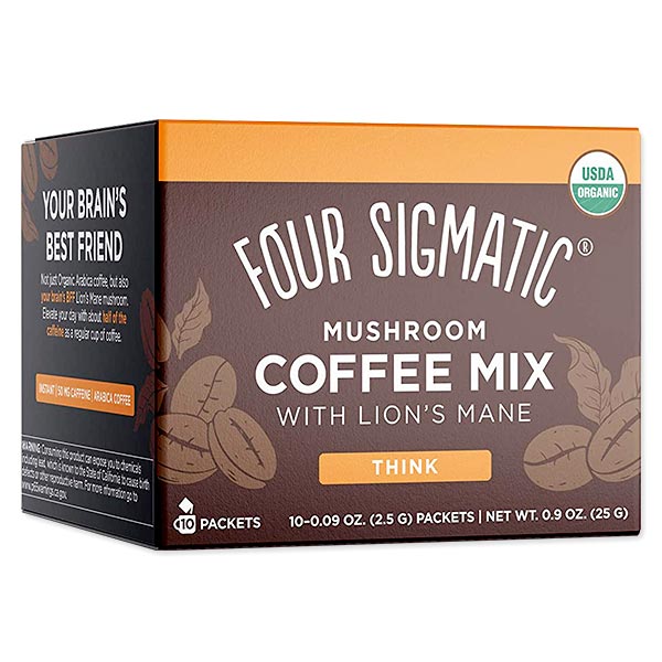 マッシュルームコーヒーミックス ヤマブシタケ入り 10袋 各2.5 g (0.09oz) FOUR SIGMATIC (シグマティック)