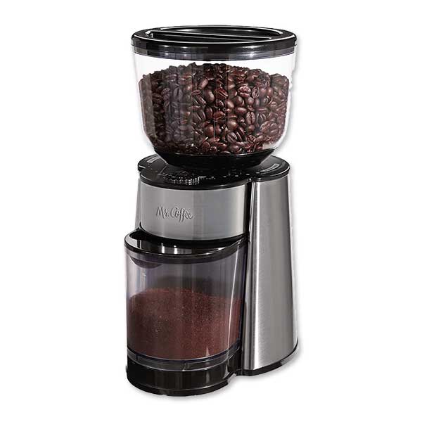 商品説明 【Mr. Coffee Automatic Burr Mill Coffee Grinder with 18 Custom Grinders, Silver】 ●「Mr. Coffee」の電動ミル ●粗めから細かめまで、18レベルの粉砕が可能！ ●デュアルセーフロックスイッチ（安全ロックスイッチ）付き ●自動シャットオフ機能付き ●豆ホッパーは取り外し可能のためお掃除が簡単♪ ●ブラック ［モデル型番］BVMCBMH23RB ※アメリカ流通製品となります為、電圧とコンセントの形によってはそのままご使用頂けない場合がございます。 変圧器、変換プラグをご利用頂くことをお勧めしております。ご了承の上ご注文頂けますようお願いいたします。 ※初期不良交換の期間は商品到着後7日間となりますため、商品が到着しましたら、できるだけ早く内容物の確認、動作の確認をお願いいたします。 ※ご使用中の故障、修理については個人輸入直販商品でございますため、お客様ご自身でメーカーにご連絡いただく形になります。 消費期限・使用期限の確認はこちら サイズ 約21.3 x 20 x 32.5cm（8.4 x 7.9 x 12.8 inches） メーカー Cuisinart（クイジナート） 重量 約1.75kg（3.85 lbs） ・製品を洗う際、食器洗い機を使用しないで下さい。 ・研磨剤を使用しないで下さい。 ・製品ご購入前、ご使用前に必ずこちらの注意事項をご確認下さい。 Mr. Coffee Automatic Burr Mill Coffee Grinder with 18 Custom Grinders, Silver 生産国: 中国 区分: 調理器具 広告文責: &#x3231; REAL MADE 050-3138-5220 配送元: CMG Premium Foods, Inc. 人気 にんき おすすめ お勧め オススメ ランキング上位 らんきんぐ 海外 かいがい アメリカ みすたーこーひー 電動ミル 黒 くろ ぶらっく コーヒー コーヒー豆 こーひー 頑丈 耐久性 スパイス 新鮮 淹れたて 美味しい おいしい 本格 省エネ シャットオフ 手軽 かんたん 簡単 オプション 設定 おしゃれ オシャレ モダン シック 便利 家電 粉砕 粗め 細かめ 調整 BVMCBMH23RB