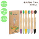 ヌドゥコ 子供用 竹 歯ブラシ ソフト エコ 6本セット 3歳以上 NUDUKO Eco Friendly Natural Bamboo Toothbrush