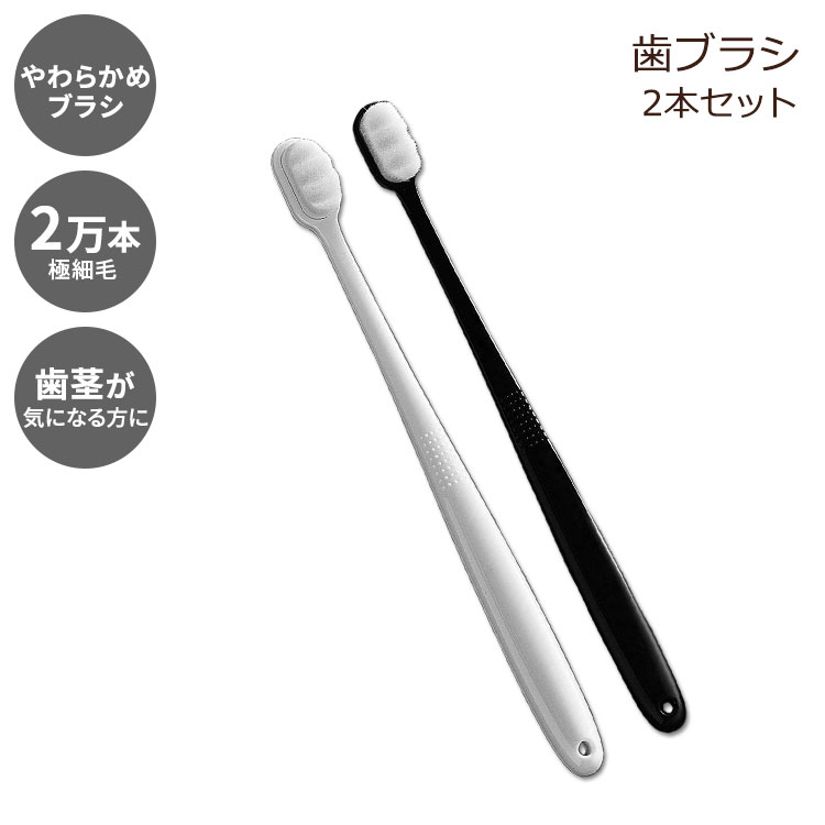 DI QIU REN 歯ブラシ 大人用 エクストラ ソフト 知覚過敏 20000本 2本入り Extra Soft Toothbrush Micro-Nano 20000 Floss Bristle