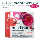 アップスプリング ミルクフロー 母乳育児用ドリンクミックス +電解質 ベリー味 16包 160g (5.64oz) UpSpring Milkflow +Electrolytes Drink Mix フェヌグリーク ブレストシスル アニス