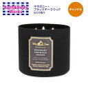 バス ボディワークス マホガニーチークウッド インテンス 3本芯キャンドル 411g (14.5oz) Bath Body Works Mahogany Teakwood Intense 3-Wick Candle 香り フレグランス