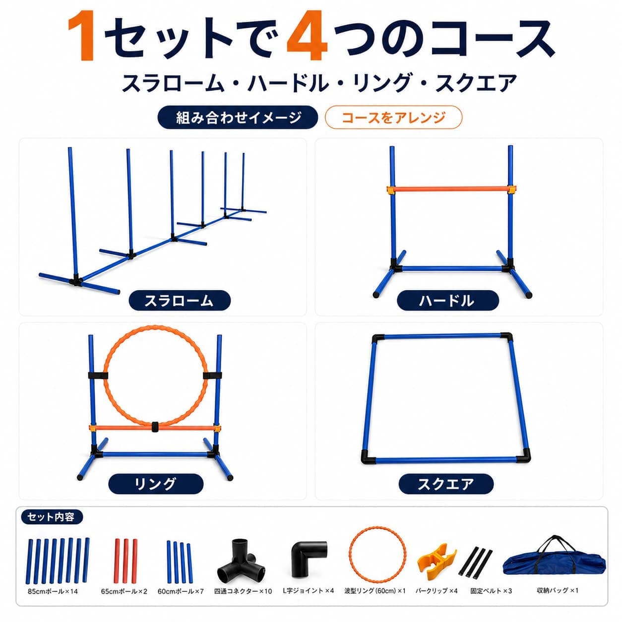 【今だけ5％OFF★】犬 アジリティ スラローム ハードル セット ドッグアジリティ ト...