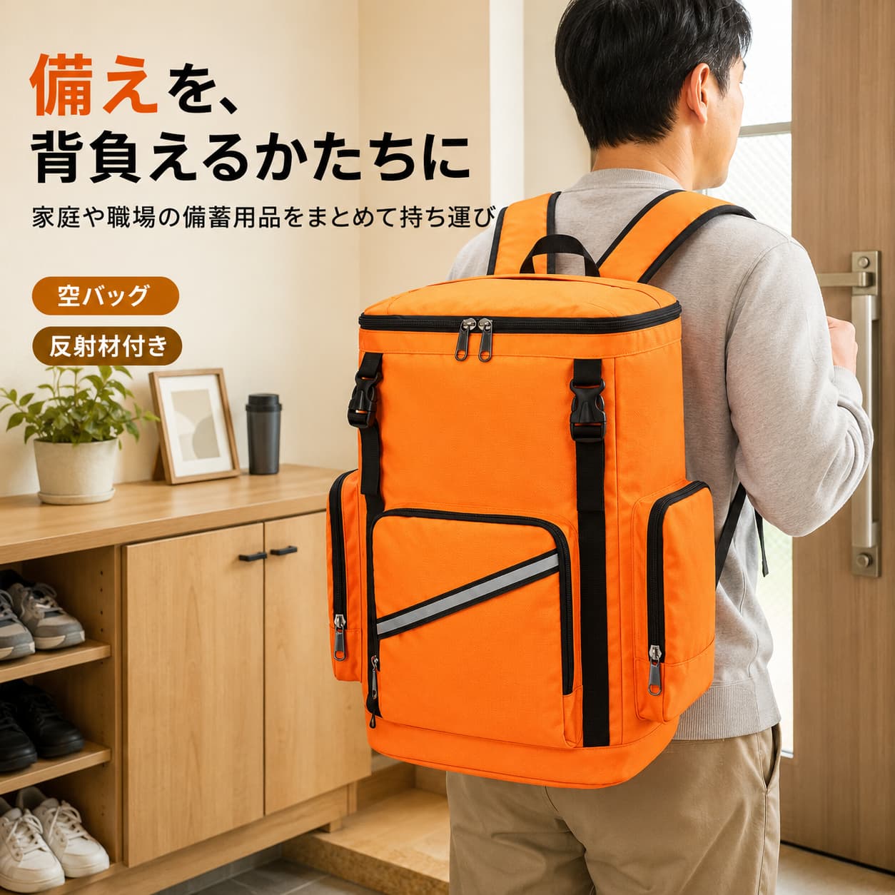 楽天市場】防災リュック オレンジの通販
