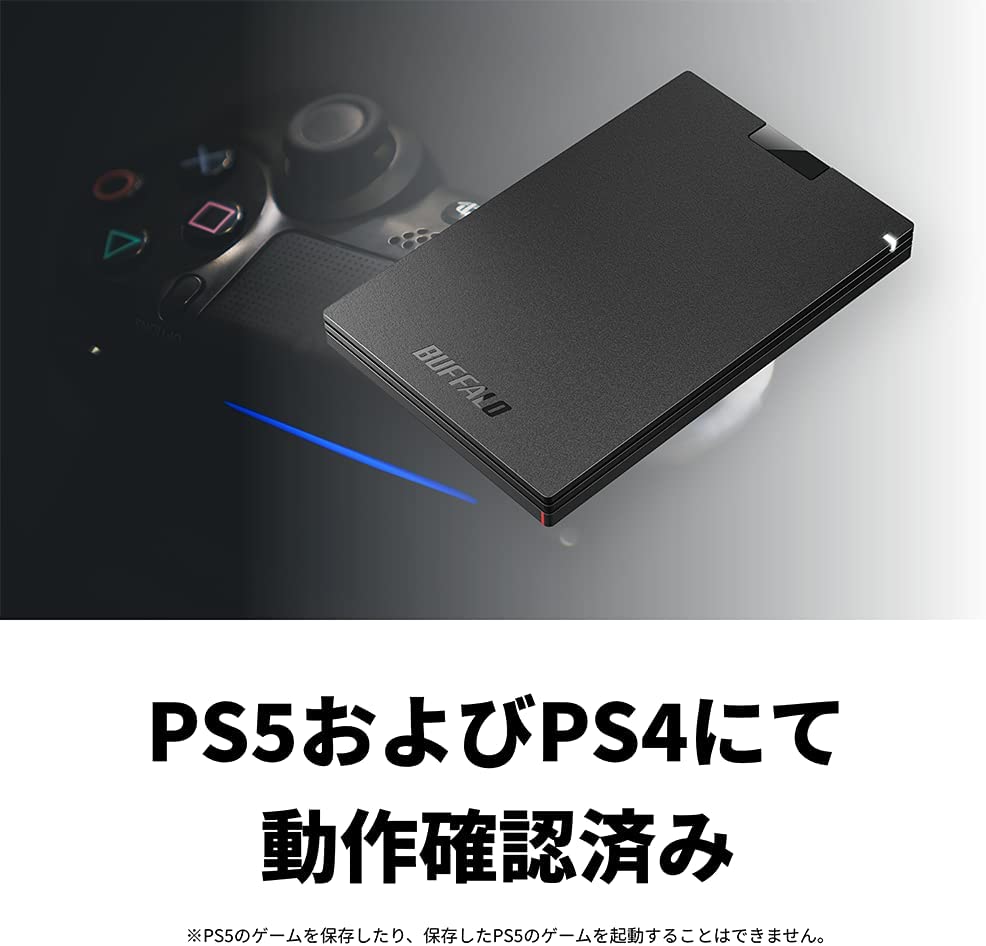 �ڿ��ʡ�1���ְ���ȯ�� �Хåե����� SSD ���դ� 1.0TB USB3.2Gen1 �ݡ����֥� ����ѥ��� PS5/PS4�б�(�᡼����ư���ǧ��) �֥�å� SSD-PG1.0U3-BC/N