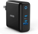 【新品】1週間以内発送 Anker PowerPort Atom III (Two Ports) (PD対応 60W 2ポートUSB-A USB-C 急速充電器)【GaN (窒化ガリウム) 採用/PSE技術基準適合/PowerIQ 2.0 3.0 / PD対応】 iPhone 13 / 13 Pro / 12 MacBook Air その他USB-C機器対応 ブラック