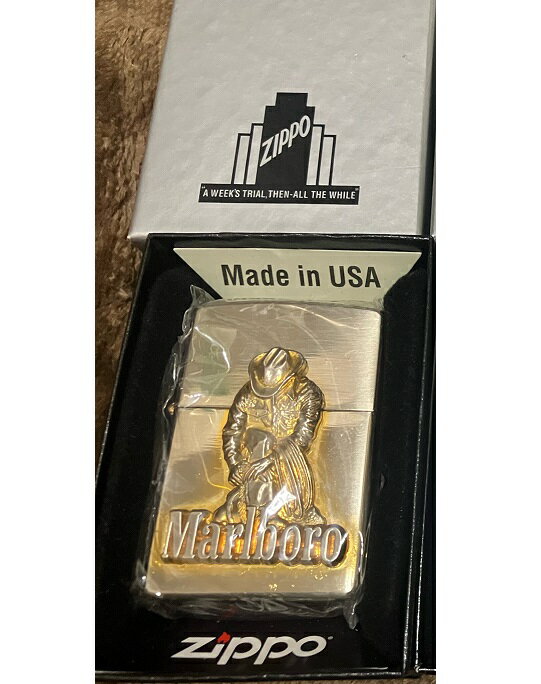 【新品】1週間以内発送 【委託販売】【シャンパンゴールド】マルボロマンジッポー Marlboro zippo ライター 喫煙具 コレクション