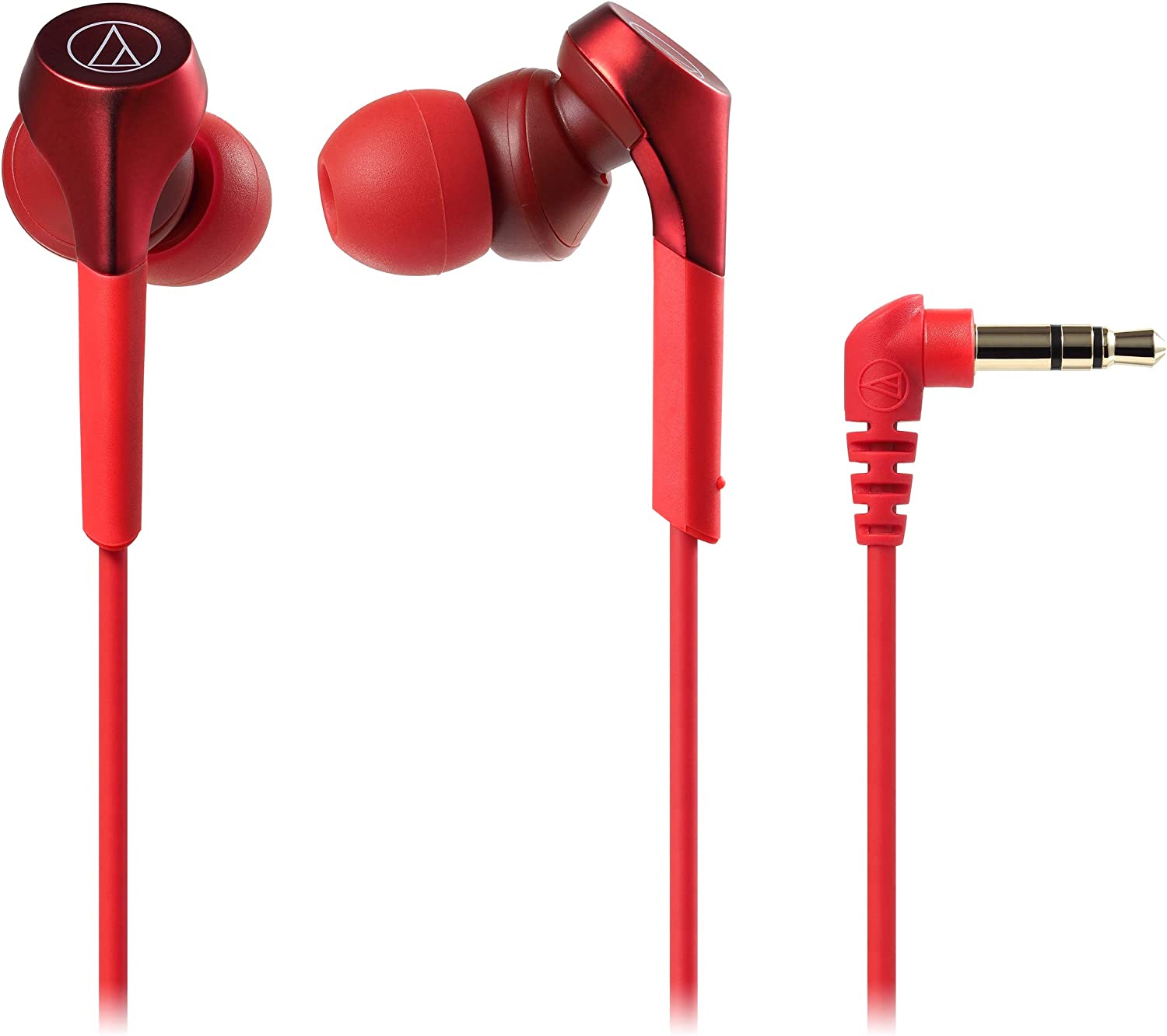 Sound-Isolating Type - 【新品】1週間以内発送 オーディオテクニカ audio-technica SOLID BASS カナル型イヤホン 重低音 ハイレゾ音源対応 レッド ATH-CKS550X RD