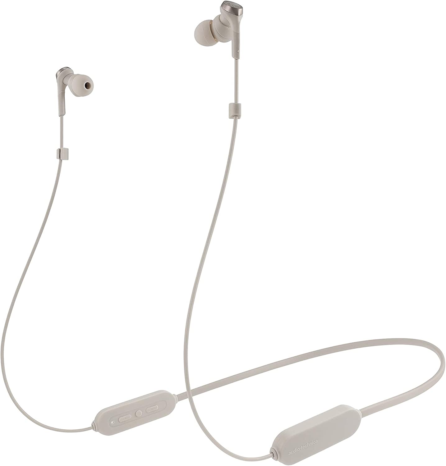 Audio Technica - 【新品】1週間以内発送 オーディオテクニカ audio-technica SOLID BASS ワイヤレスイヤホン 重低音 防滴仕様 最大約20時間連続再生 ベージュ ATH-CKS330XBT BG