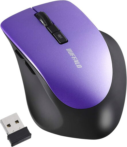 【新品】1週間以内発送 バッファロー マウス 無線 ワイヤレス 静音 5ボタン 【戻る/進むボタン搭載】dpi切替 BlueLED パープル BSMBW325PU 【新品】1週間以内発送 バッファロー マウス 無線 ワイヤレス 静音 5ボタン 【戻る/進むボタン搭載】dpi切替 BlueLED パープル BSMBW325PU