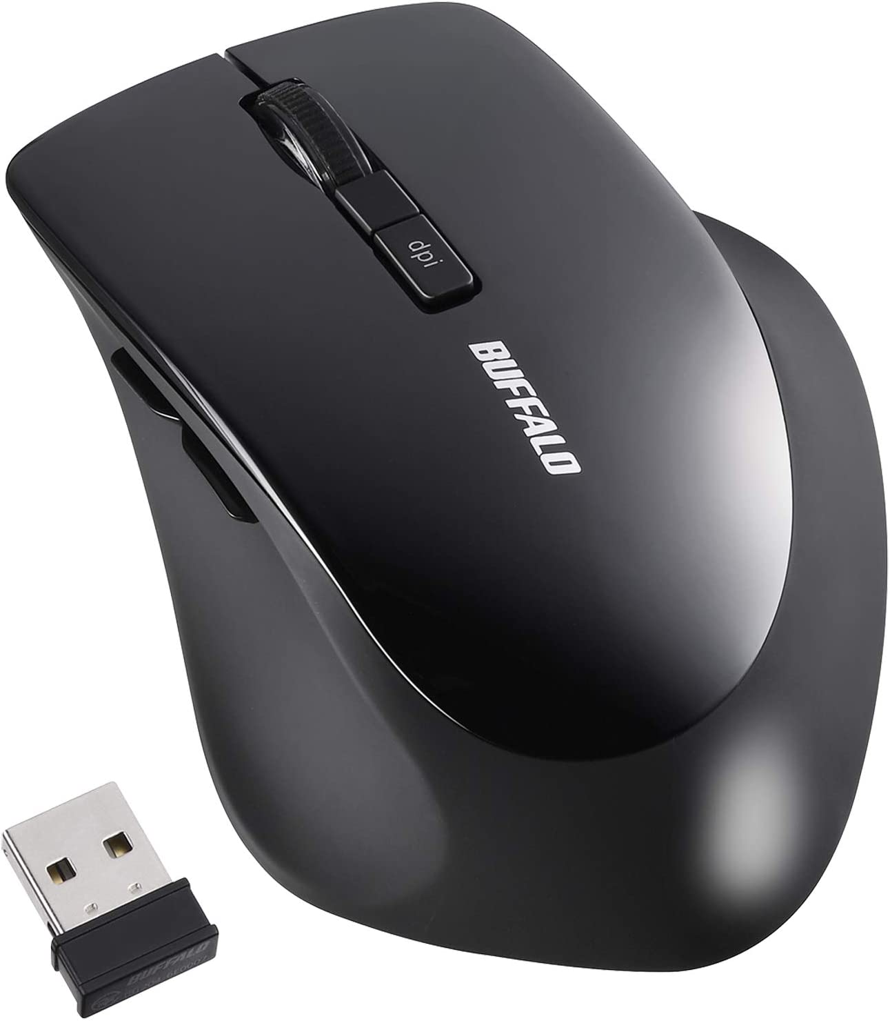 1週間以内発送 バッファロー マウス 無線 ワイヤレス 静音 5ボタン dpi切替 BlueLED ブラック BSMBW325BK