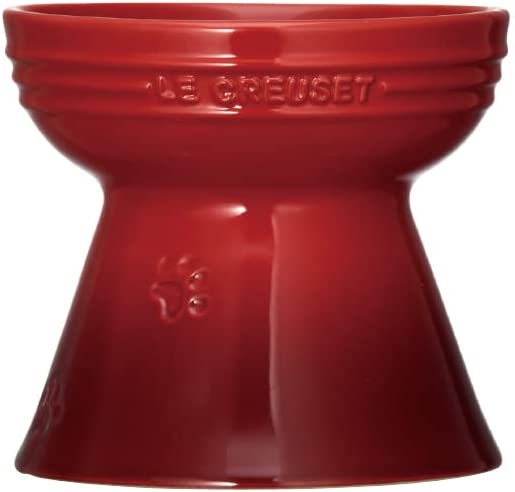 【新品】1週間以内発送 ル・クルーゼ Le Creuset ハイスタンド・ペットボール チェリーレッド 犬 猫 防汚 電子レンジ 対応