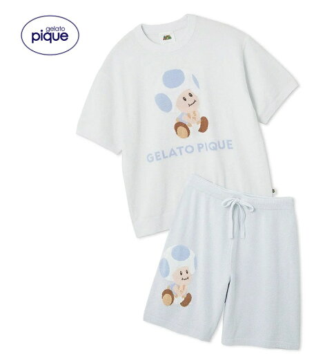 【新品】【即納】【BLU キノピオ PMNT252013】【Mサイズ】gelato pique ジェラート ピケ 【スーパーマリオ】【メンズ】キノピオ&ヨッシージャガードプルオーバーハーフパンツセット ジェラピケ 部屋着 【新品】【即納】【BLU キノピオ PMNT252013】【Mサイズ】gelato pique ジェラート ピケ 【スーパーマリオ】【メンズ】キノピオ&ヨッシージャガードプルオーバーハーフパンツセット ジェラピケ 部屋着