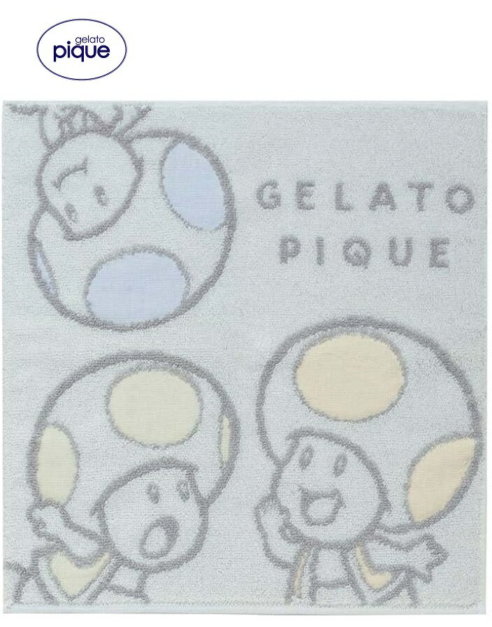 【新品】【即納】【同梱不可】 【BLU キノピオ】【スーパーマリオ】キノピオ&ヨッシーハンドタオル gelato pique ジェラート ピケ PWGG2525...