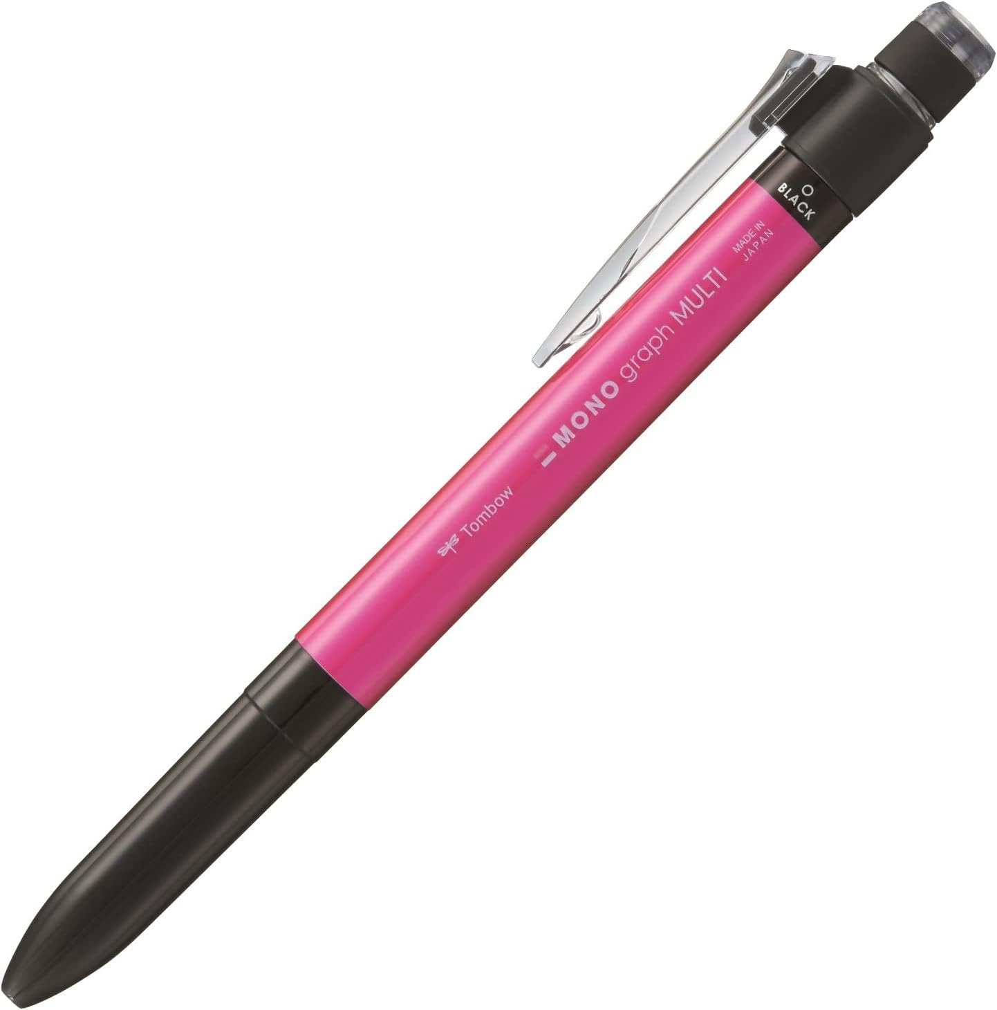 Rakuten - 【新品】【同梱不可】5日以内発送 トンボ鉛筆 多機能ペン 2&S+消しゴム MONO モノグラフマルチ ピンク CPA-161F