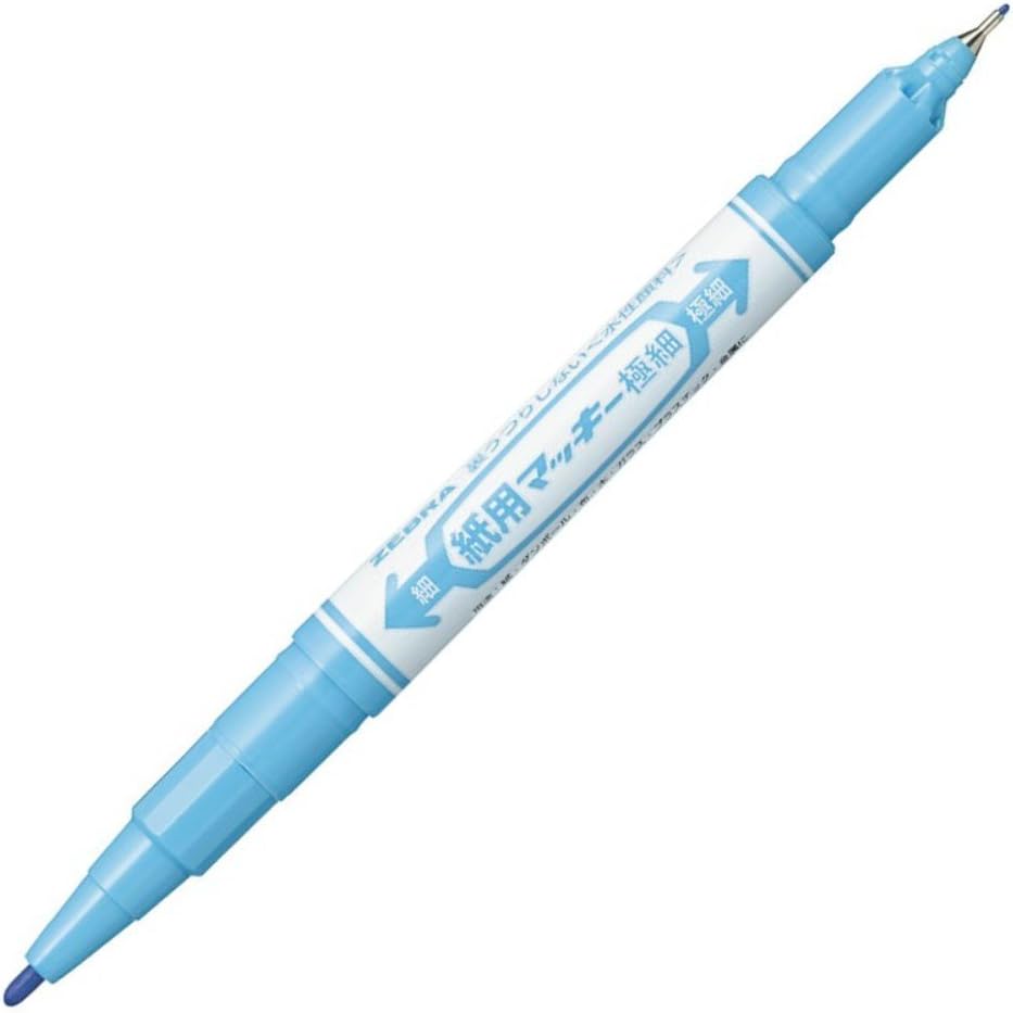 【新品】【同梱不可】5日以内発送 ゼブラ 水性ペン 紙用マッキー 極細 ライトブルー 10本 B-WYTS5-LB