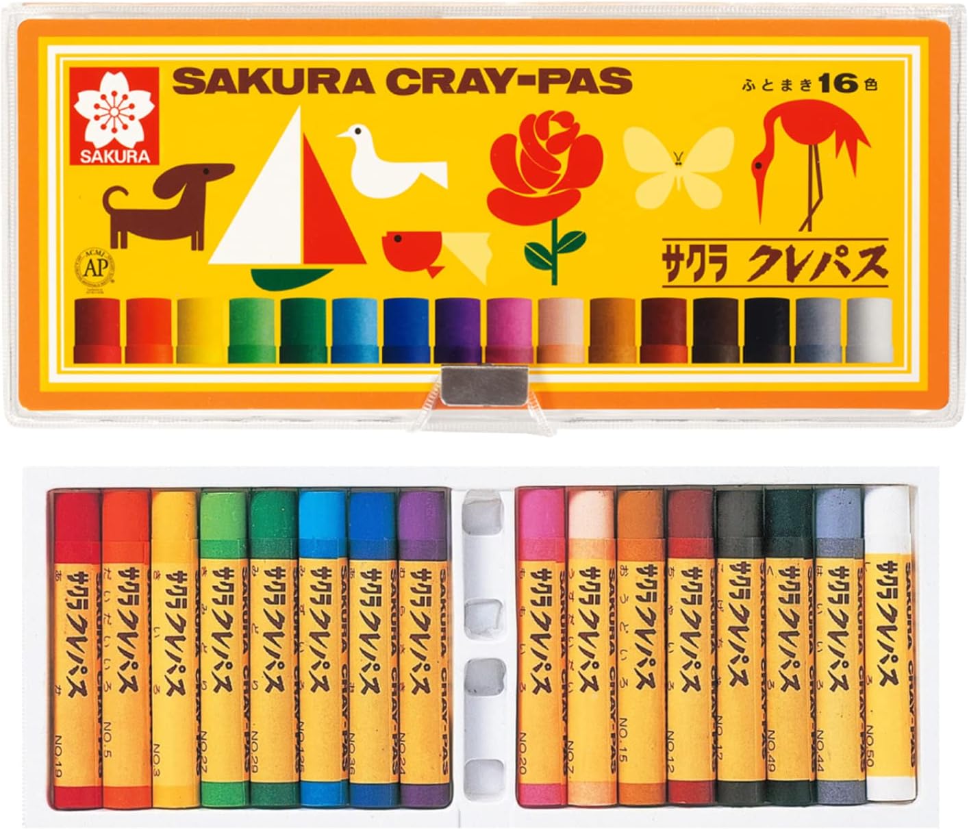 Rakuten - 【新品】5日以内発送 サクラクレパス クレパス 16色 ソフトケース入り LP16S