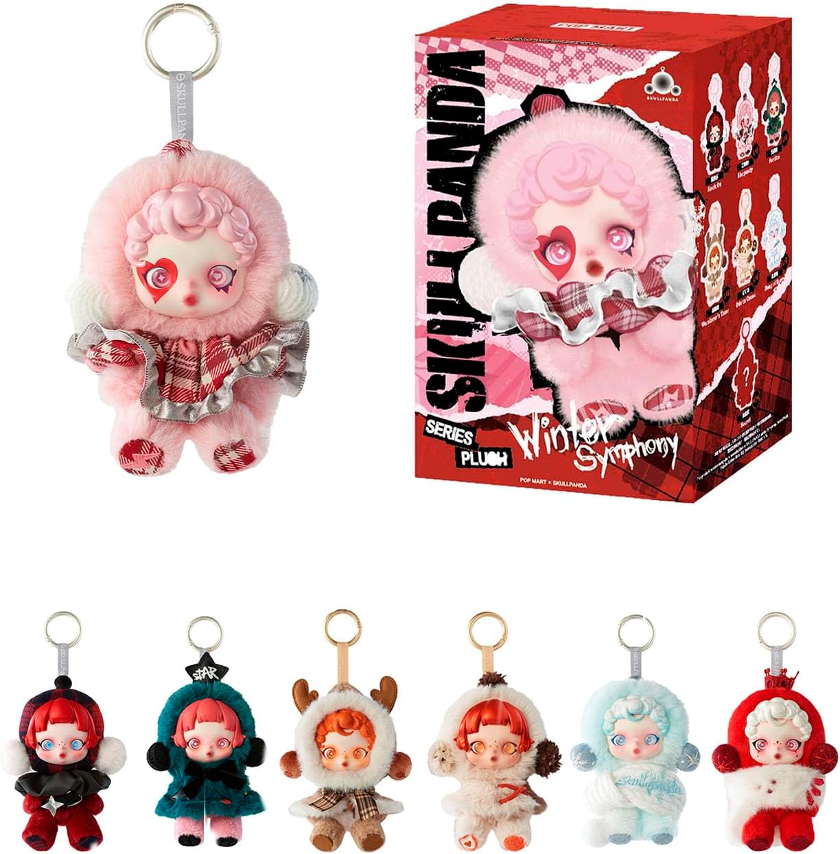 【新品】1週間以内発送【1ピース】SKULLPANDA Winter Symphony シリーズ ぬいぐるみペンダント　POP MART ポップマート キャラクター スカルパンダ ウィンターシンフォニー