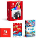 新品 1週間以内発送 Nintendo Switch(有機ELモデル) Joy-Con(L)/(R) ホワイト+【任天堂ライセンス商品】Nintendo Switch (有機ELモデル)専用有機EL保護フィルム 多機能+Nintendo Switch Sports Switch (Nintendo Switch ロゴデザイン マイクロファイバークロス 同梱)