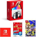 Nintendo Switch(有機ELモデル) Joy-Con(L)/(R) ホワイト+Nintendo Switch (有機ELモデル)専用有機EL保護フィルム 多機能+スプラトゥーン3 -Switch (マイクロファイバークロス 同梱) スイッチ 本体 ゲーム機