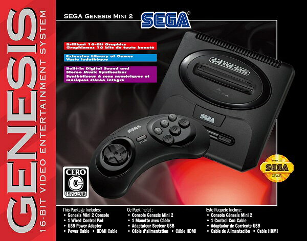 【新品】【即納】 SEGA Genesis Mini 2 セガ ジェネシス ミニ 2 メガドライブミニ2の北米仕様バージョン 日本版と一部異なる60本のゲームソフトを収録 