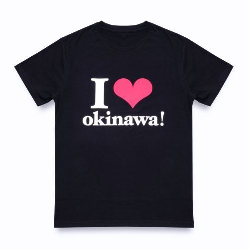 WE ハート（LOVE）NAMIE HANABI SHOW（安室奈美恵）／ I ハート（LOVE）okinawa!Tシャツ BLACK Sサイズ　あむろ なみえ 安室ちゃん グッズ タレント 歌手 フェス ライブ 音楽 ミュージックTシャツ 沖縄 夏 レディース メンズ プレゼント ファン