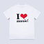 【新品】【即納】WE ハート（LOVE）NAMIE HANABI SHOW（安室奈美恵）／I ハート（LOVE）music!Tシャツ WHITE Lサイズ　あむろ なみえ 安室ちゃん グッズ タレント 歌手 フェス ライブ 音楽 ミュージックTシャツ 沖縄 夏 レディース メンズ プレゼント ファン