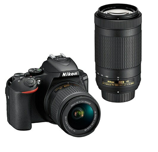 1週間以内発送 Nikon ニコン D5600 ダブルズームキット 一眼レフ カメラ 高性能レンズ 「AF-P DX NIKKOR 18-55mm f/3.5-5.6G VR」「AF-P DX NIKKOR 70-300mm f/4.5-6.3G ED VR」 写真 camera 趣味 プレゼント 贈り物 クリスマス