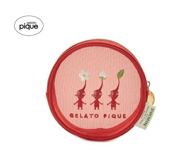 【新品】【即納】【レッド RED 赤】gelato pique ジェラート ピケ PIKMIN ラウンドポーチ PWGB234505 PIKMIN meets GELATO PIQUE ジェラピケ ピクミン 可愛い プレゼント 女の子 女性 コラボ 小物入れ 収納 バッグ 持ち運び 学校 会社 雑貨