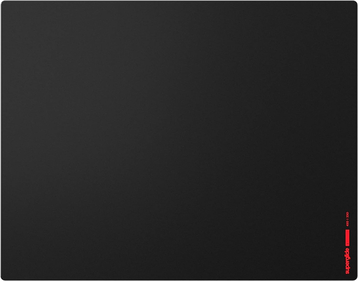 【新品】1週間以内発送 Pulsar Gaming Gears eSports仕様 ゲーミングマウスパッド Superglide PAD ガラスパッド 滑り止め 国内正規品 42cm × 33cm (L, Black)