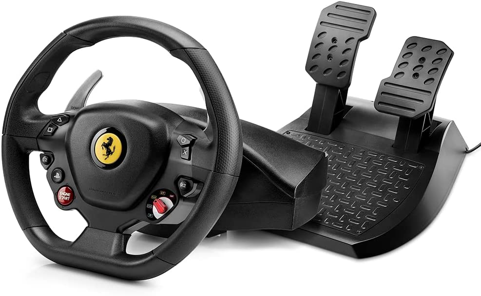 【新品】1週間以内発送 Thrustmaster スラストマスター T80 Ferrari 488 GTB Edition ステアリングコントローラー レーシング Ferrari社の公式ライセンス取得 PS5ゲームとの互換性あり PS4 / P…