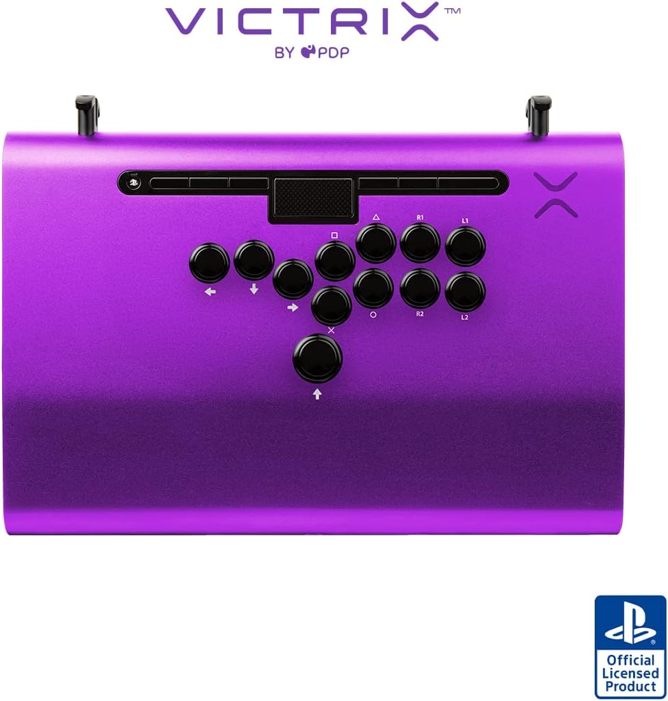 【新品】【即納】Victrix レバーレス アケコン Victrix by PDP Pro FS-12 Arcade Fight Stick for PlayStation 5 - Purple ゲーム 周辺機器 アーケード