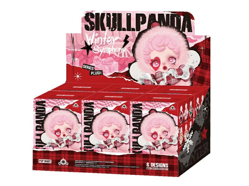 【新品】【即納】【アソートボックス6ピース】SKULLPANDA Winter Symphony シリーズ ぬいぐるみペンダント　POP MART ポップマート キャラクター スカルパンダ ウィンターシンフォニーのサムネイル
