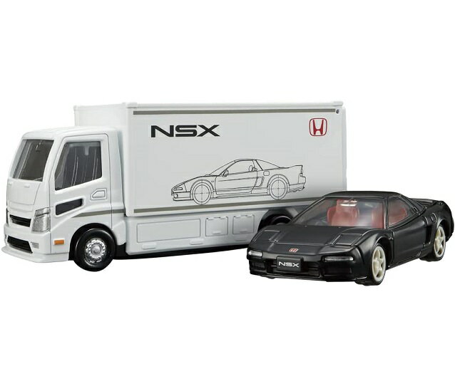 トミカプレミアムを積載できる「tomicaトランスポーター」が登場! 自動車メーカ―ロゴ入りのオリジナルトランスポーターにトミカプレミアムを載せよう! オリジナルカラーの「ホンダ NSX Type R」1台付き! 【セット内容】tomica...