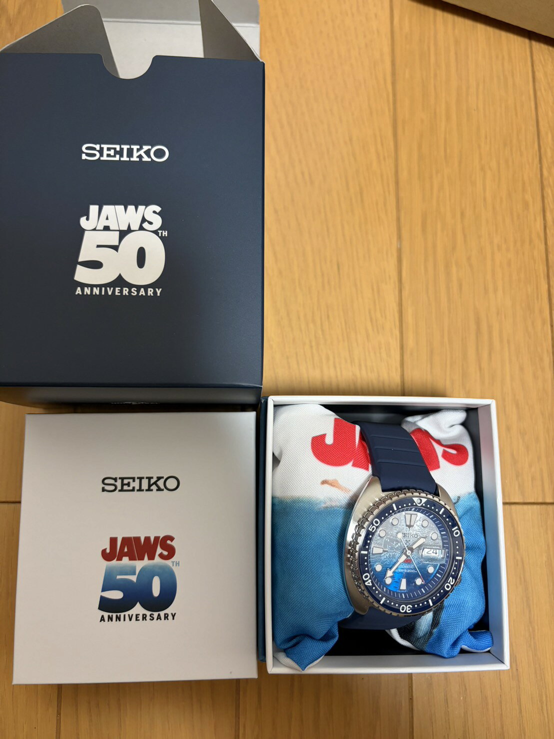 【未使用品】3日以内に発送 【委託販売】プロスペックス PROSPEX（プロスペックス） ダイバーズ JAWS 50周年記念 限定モデル メカニカル メンズ シリコンバンド SBDY137