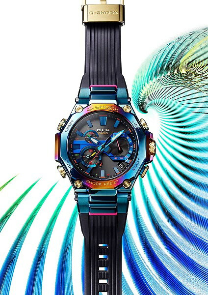 【新品】【即納】カシオ 腕時計 ジーショック MT-G Bluetooth 搭載 電波ソーラー デュアルコアガード構造 MTG-B2000PH-2AJR メンズ マルチカラー 腕時計　ブルーフェニックス　鳳凰G