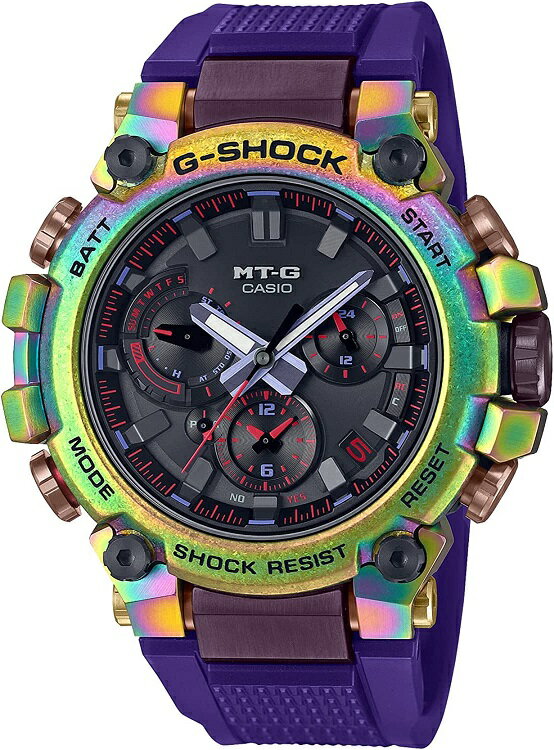 【未使用品】【即納】CASIO G-SHOCK MT-G MTG-B3000PRB-1AJR オーロラ レインボー カシオ ジーショック 腕時計 プレゼント 贈り物 メンズ 男性 パープルスケルトン