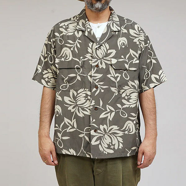 ʥ롦ܥ ALOHA SHIRT HIBISCUS CHARCOAL GRAY MAIN LINE ϥ ϥӥ NIGEL CABOURN